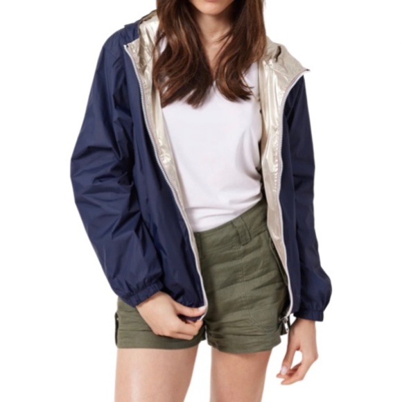 Reversible Rain Bomber with hood (Made in Italy) - Picture 3 of 5